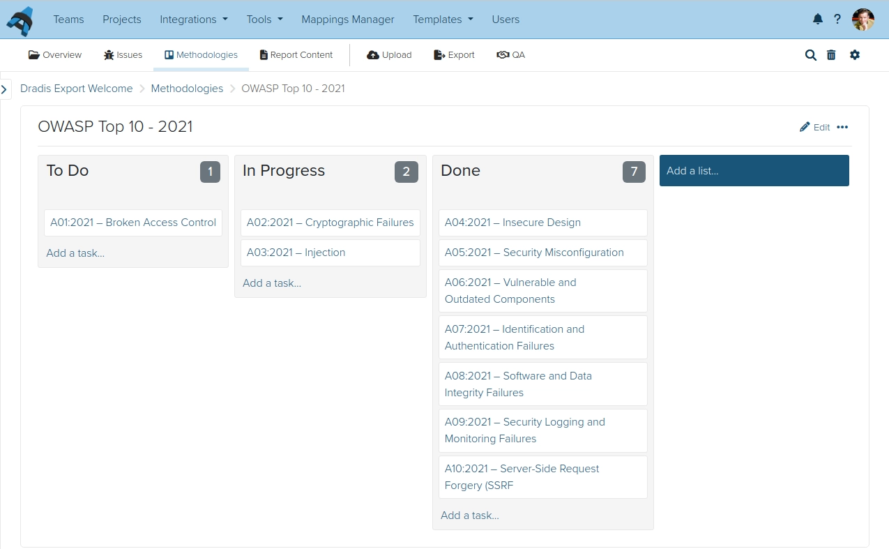 Screenshot of Welcome Kit Dashboard