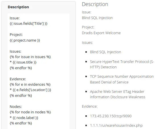 Screenshot of Liquid templating
